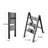 3 - Step Aluminum Lightweight Folding Step Stool-1858837184