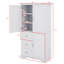 Armoire de rangement spacieuse et grande capacité avec portes, parfaite pour la salle de bain ou le bureau, avec trois tiroirs-110790776