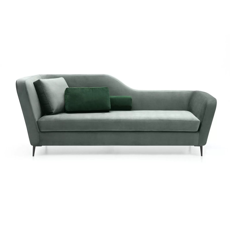 Class Chaise Lounge, Dark Sea Green Fabric