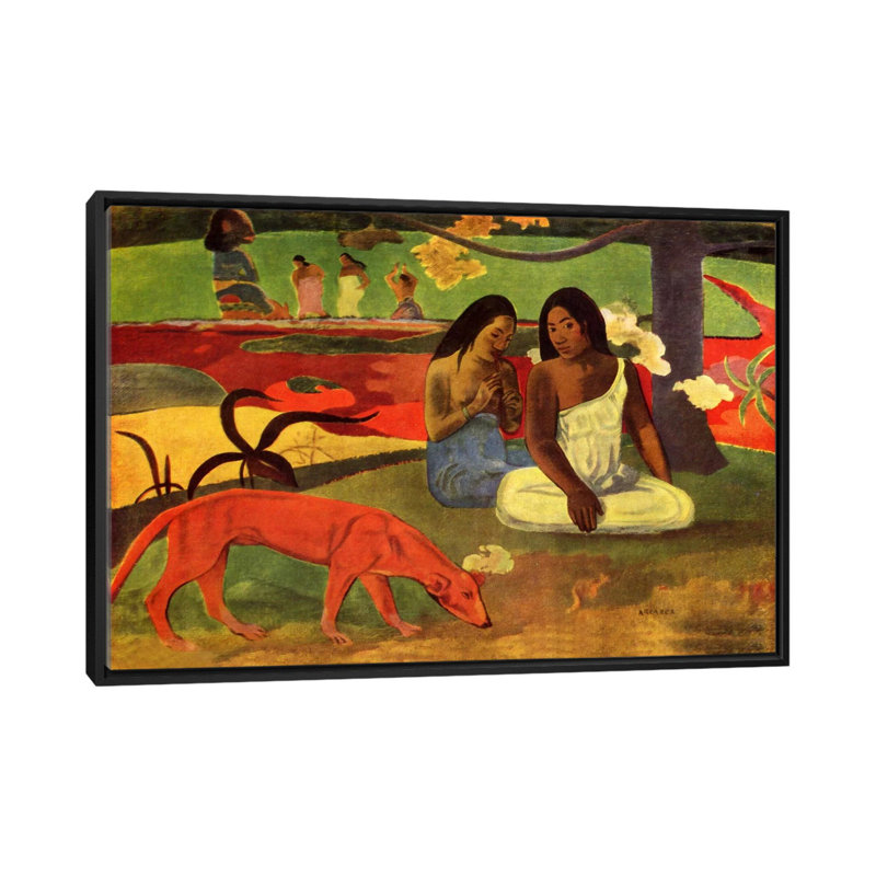 «Arearea, 1892» par Paul Gauguin, reproduction d'art sur toile, H 40 po x l 60 po x P 1,5 po, Toile avec cadre noir