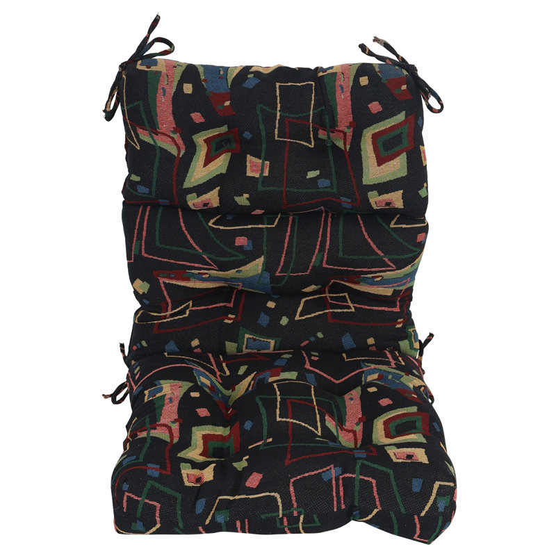 Tapestry Tufted Seat/Back Chair Cushion