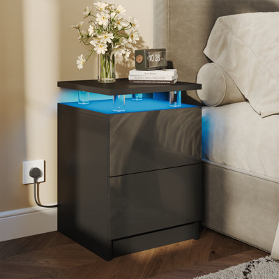 38cm W Acrylic Bedside Table