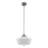 White Glass Bell-Shaped 1-Light Pendant With Silver Base