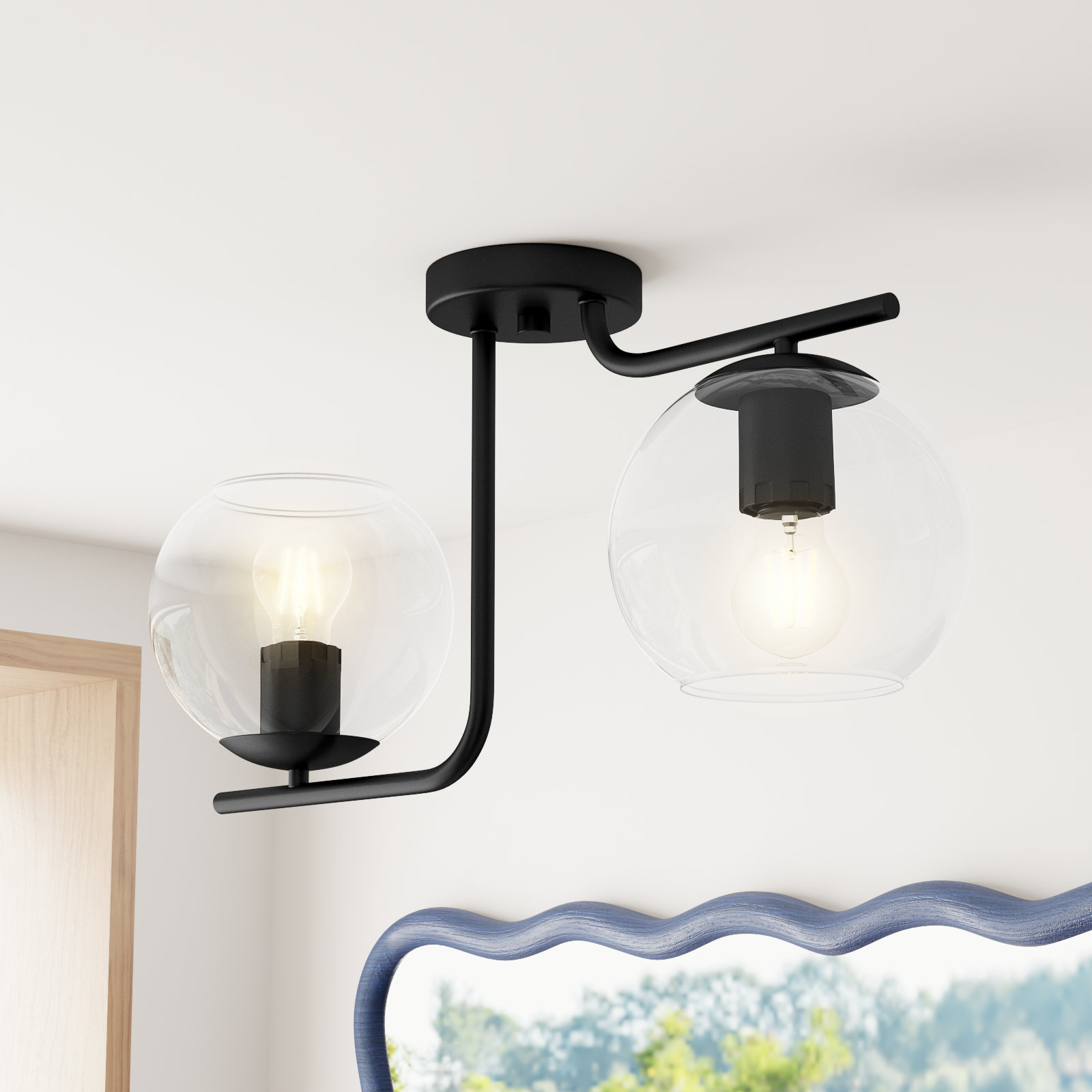 AllModern Beecher Semi Flush Mount - Thumbnail 2