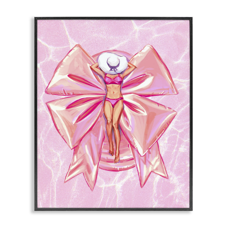 Giclée féminine encadrée flottante, signée Ziwei Li, H 14 po x l 11 po, Giclée encadrée noir minuit