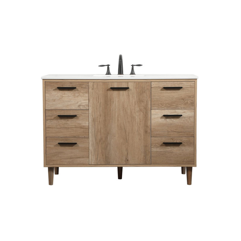 Ensemble de meuble-lavabo simple 48 po Baldwin, Chêne naturel