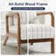 Chaise d'appoint moderne avec accoudoirs courbés et coussin lombaire-828822151