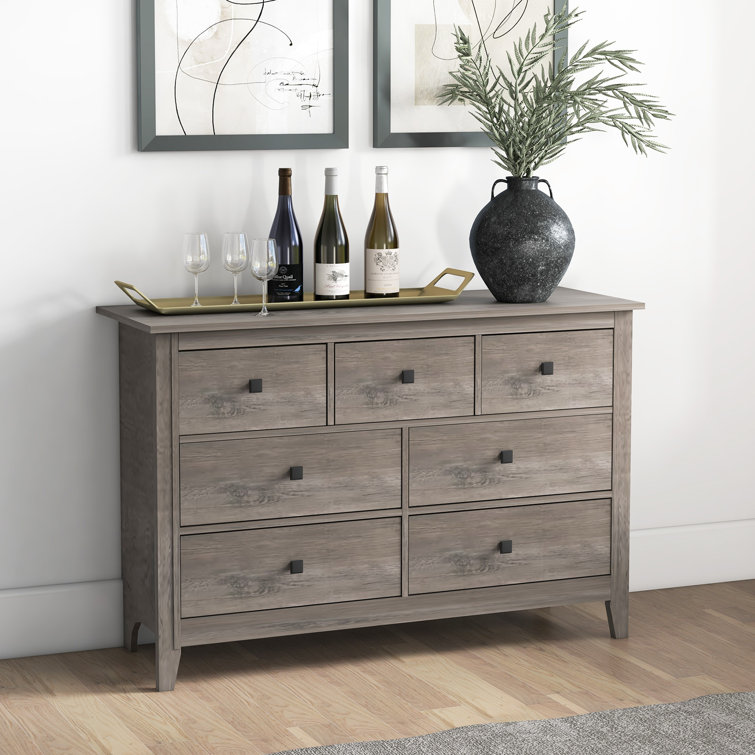 7 Drawer Dresser Gray
