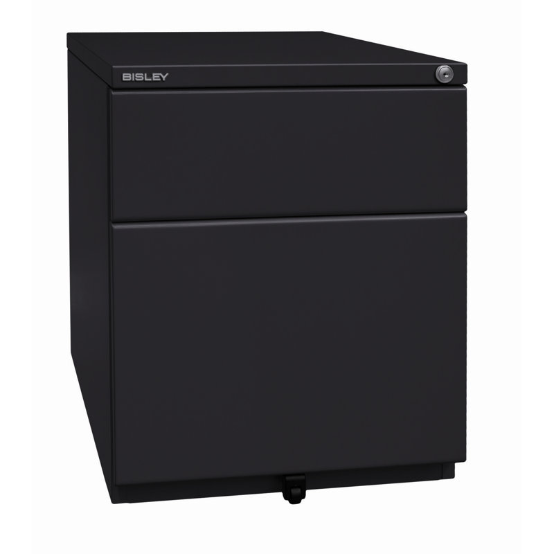 OBA 42cm Wide 2 -Drawer File Cabinet, Black