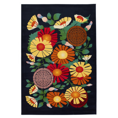Tapis multicolore tissé à la machine Fruita
