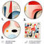 «Blue and Red Minimalisme Form II», reproduction d'art murale abstraite en métal-1697870906