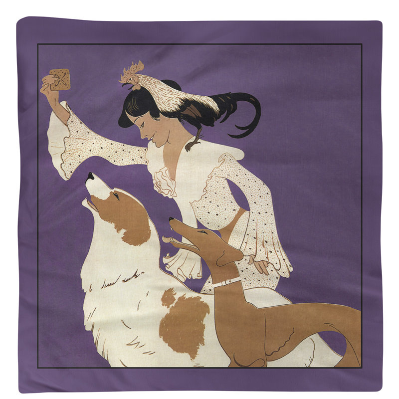 Cotton No Pattern Square Napkin, Purple