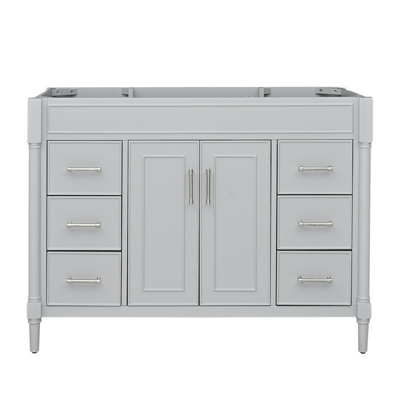 Base de meuble-lavabo simple 48 po Addison seulement, Gris clair