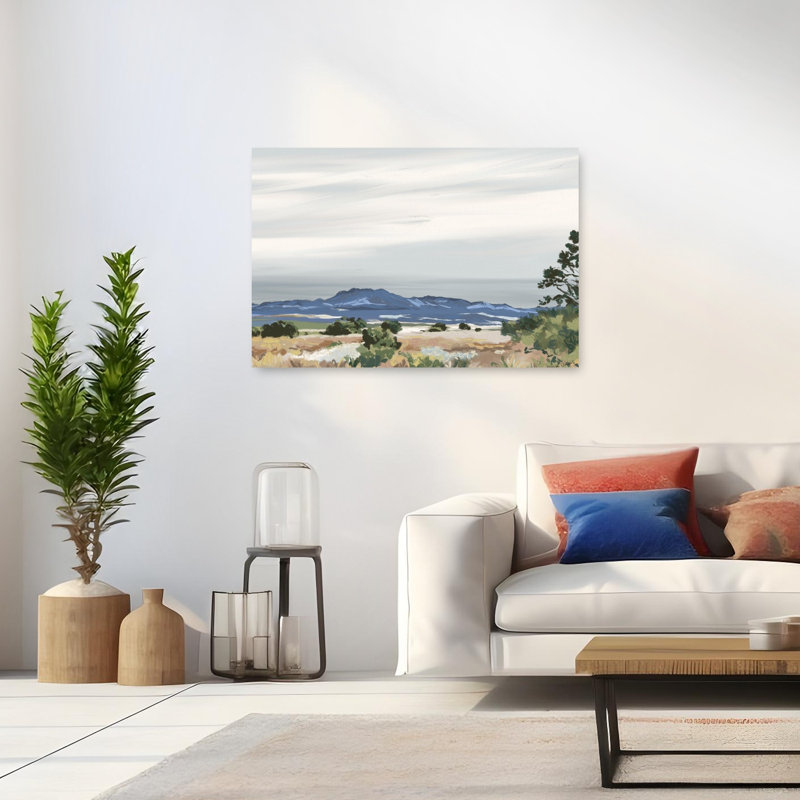 «Vast Desert Mountains Peaceful Serene Tranquil Landscape Mountain», reproduction d'art murale, 32" H x 48" W