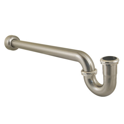 Kingston Brass Trimscape 1-1/4 (or 1-1/2) x 1-1/2 Inch Decor P-Trap with High Box Flange, 24 Inch Length, 18 Gauge