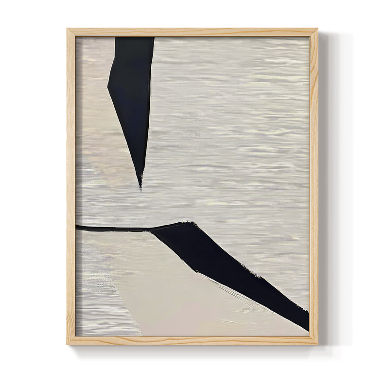 Série ABSTRACT DCxxxi, reproduction encadrée - bois massif, Naturel, H 15 po x l 12 po