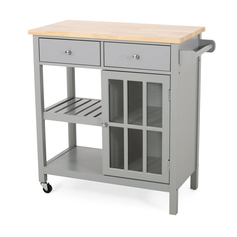 Nomaan Kitchen Cart, Gray
