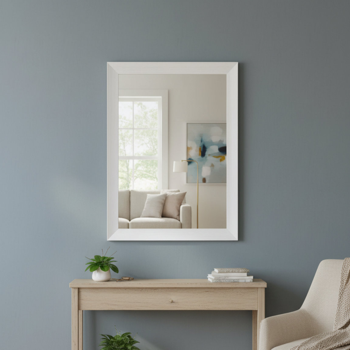 Ebern Designs Wall-Mounted Mirror, Basic Rectangle, Standard Frame Wall ...