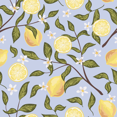 Motif de citrons, impression sur toile tendue