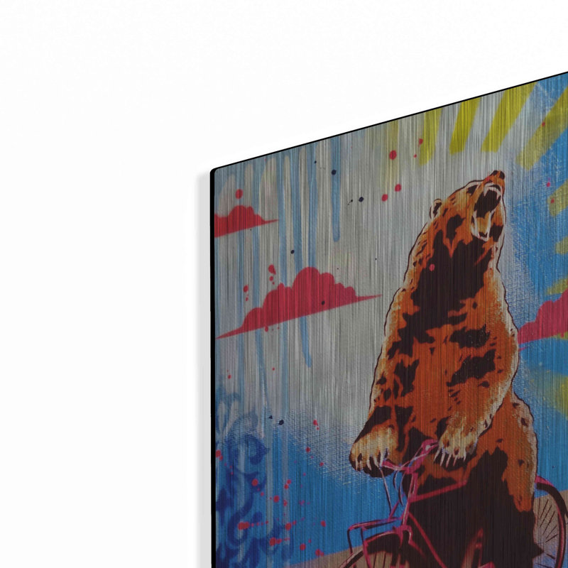 " Bear Back Rider " by AbcArtAttack, 24" H x 16" W