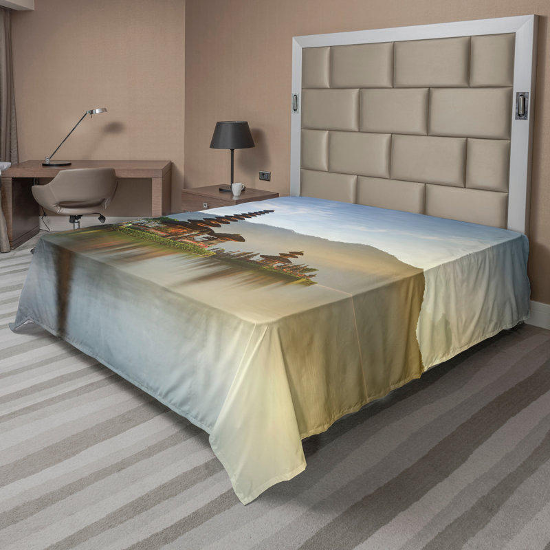 Drap plat Ambesonne East, Drap plat pour très grand lit californien