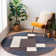 Allyne Geometric Tufted Blue/Cream/Gray Non-Slip Rubberback Area Rug