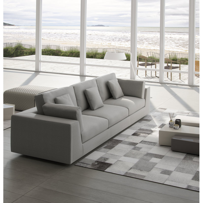 Ensemble de canapé modulaire en tissu Perry, Gris, H 34 po x l 134 po x P 41 po, 3