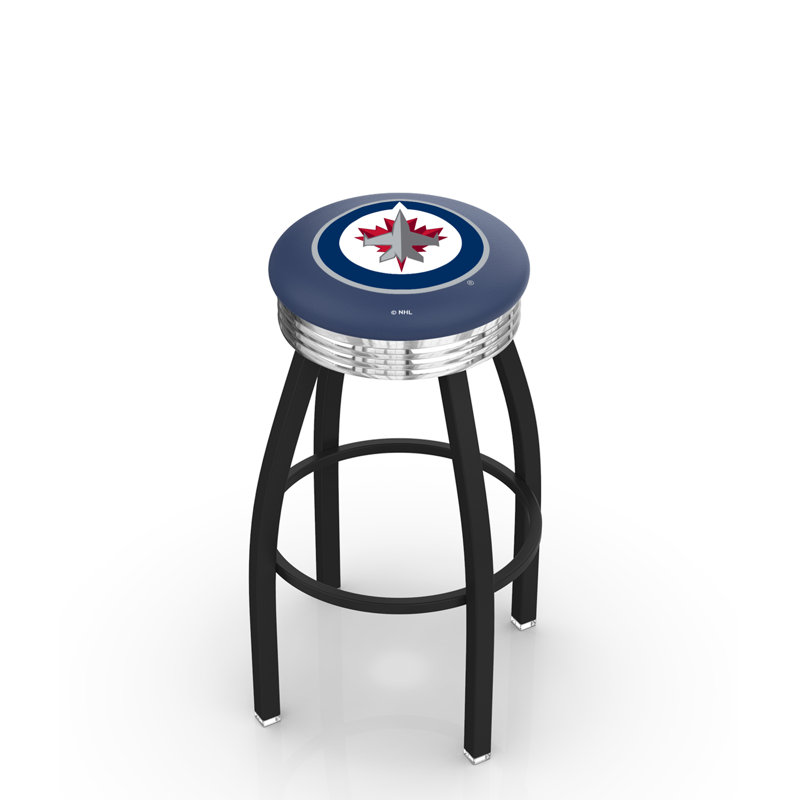 Tabouret tournant 30" avec coussin nhl, Tabouret de comptoir (siège d'une hauteur de 25 p, Jets de Winnipeg