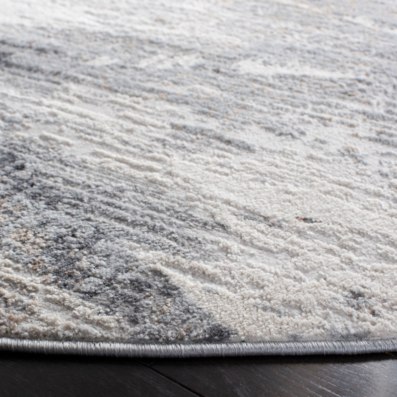 Knisley Cotton Geometric Rug, Round 6'7"