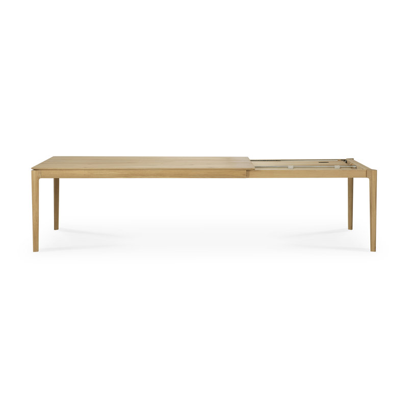 Bok Solid Wood Dining Table, Varnished Oak, 30"H x 118"L x 39.5"W
