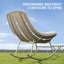  Chaise berçante moderne en osier beige Sverste Papason - 250 lb