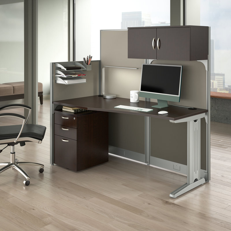 Bureau en une heure avec rangement, Cerise mocha
