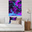 Neon rose, bleu et vert, paysage liquide - peinture sur toile-67227965-67227969
