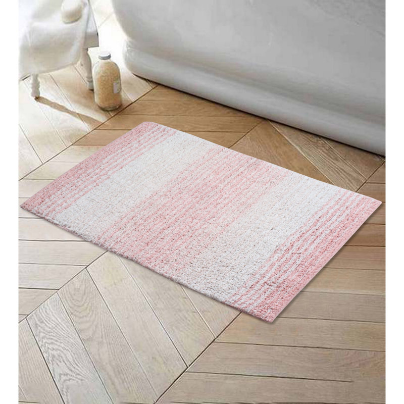 Griffie Plush 100 % Cotton Bath Rug, Single - 24" L x 40" W, Pink