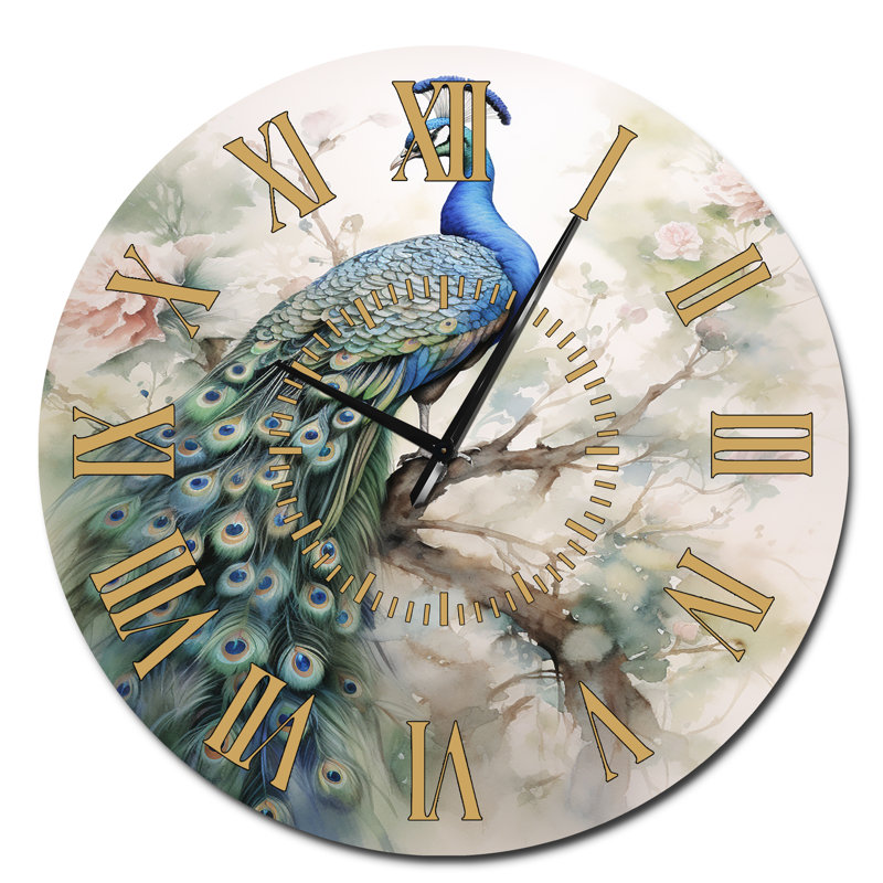 Horloge murale à l'encre bleue II, Surdimensionné