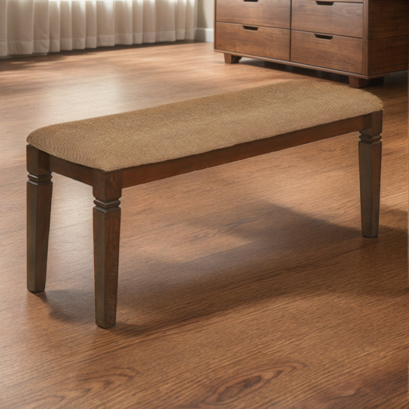 Banc rembourré en tissu Camaira