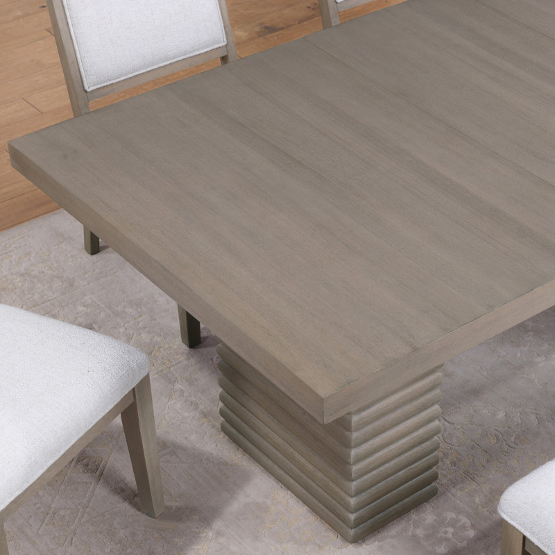 Ensemble repas Reckert, 7 pièces : table, 6 chaises