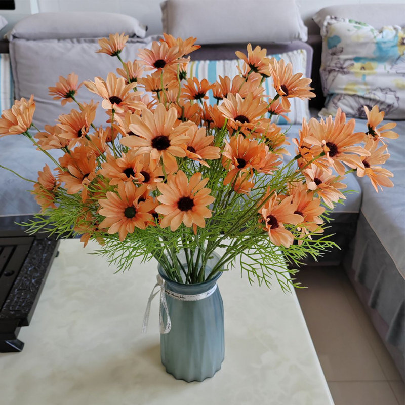 Petite marguerite artificielle, décoration de salon, haut de gamme, table, bouquet en plastique, camomille, fleurs séchées, lot de 20