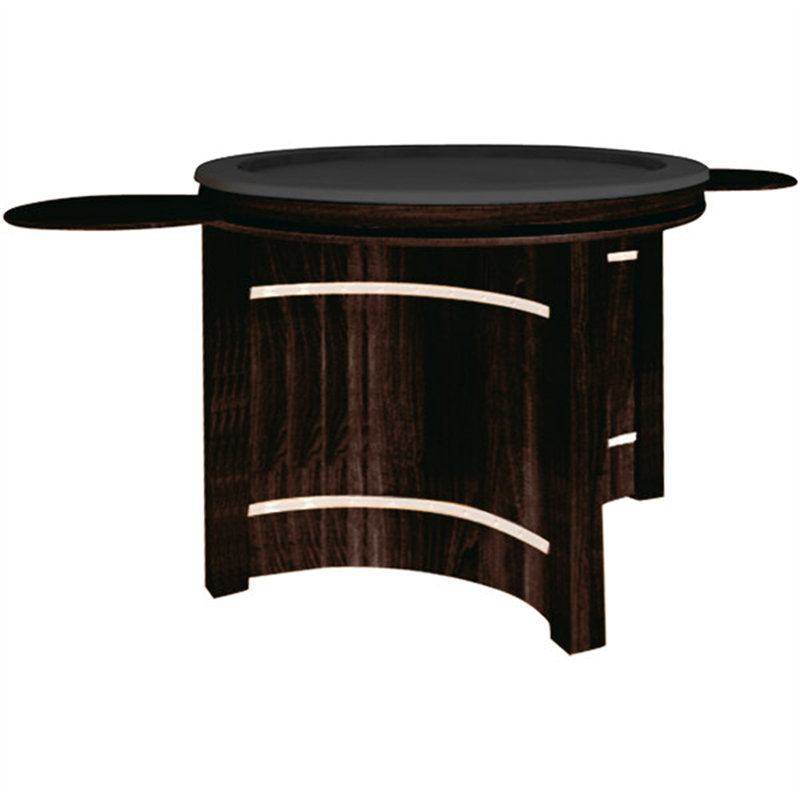 Marco Company STAX 36" X 38" Cocoa Maple Orchard Produce Display Bin With Two Swivel Shelves WS-568STAXTBL3CM