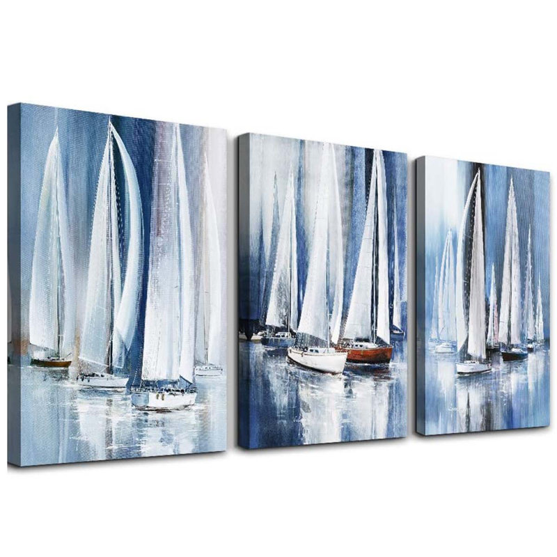 3 Piece Wrapped Canvas Print, 60 cm H x 120 cm W