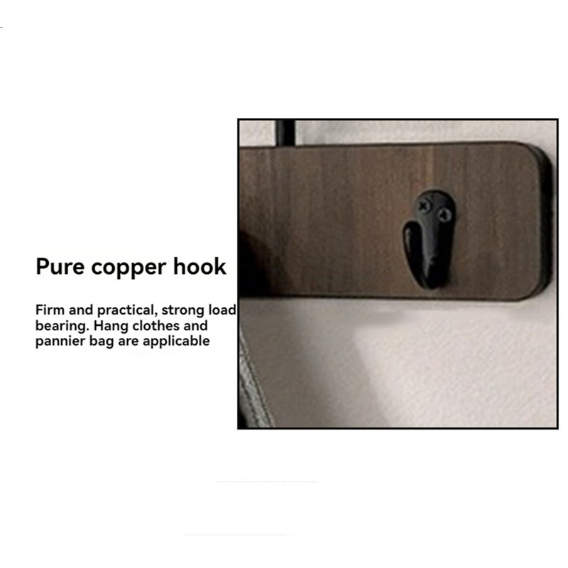 Crochet pour porte en bois massif, Brun