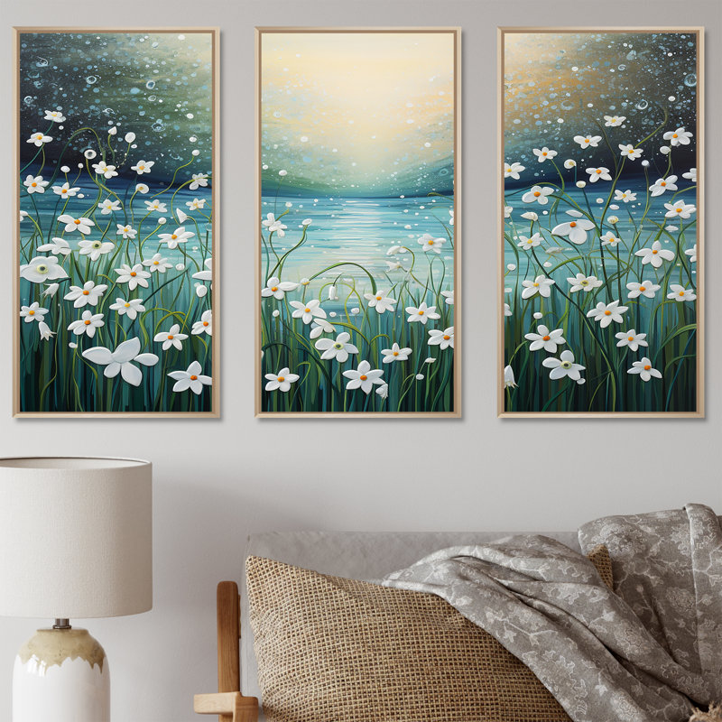 Ensemble de décorations murales Snowdrop Flowers Field In Winter II - Snowdrops, H 40 po x l 60 po x P 1 po