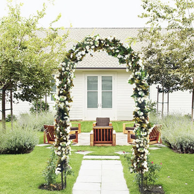 Mirabai 94'' H x 55'' W Steel Arched Trellis