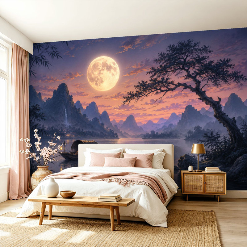 Adhésif mural amovible Peel and Stick Serene, 99.6" L x 144" W