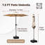 Parasol de table d'extérieur avec bouton poussoir inclinable et manivelle-2039604676-2039604680