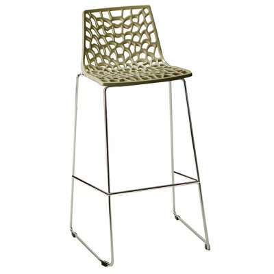 Tabouret de bar à hauteur fixe Spider - Perle brillante