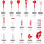 Ensemble d'ustensiles de cuisine de 24 pièces Kaluns - silicone résistant à la chaleur et acier inoxydable, antiadhésif, poignées ergonomiques, ustensiles de cuisine complets-98797181
