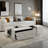 Rectangular Sliding Top Coffee Table With 2 Drawers And 2 Hidden Storage Compartments