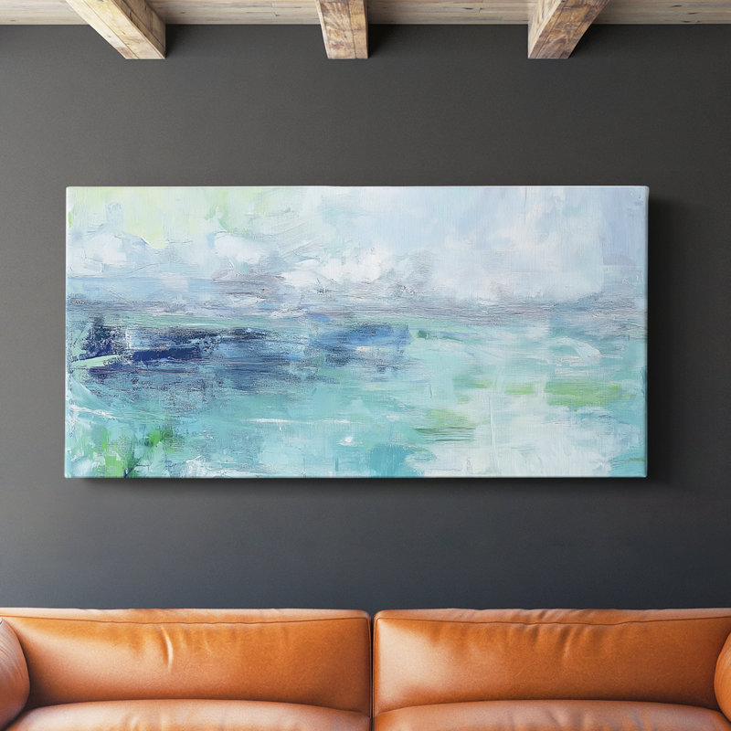 Abstract Seris 6 #XCII-Gallery Wrapped Canvas, 16" H x 32" W