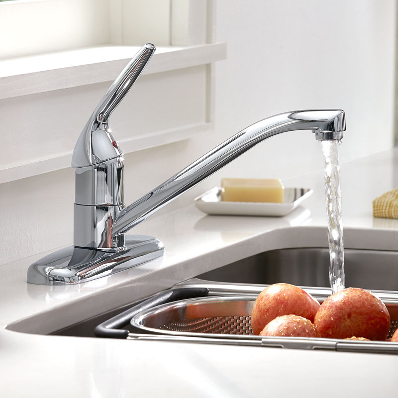 Robinet de cuisine à poignée simple Colony avec douchette latérale optionnelle, Sans douchette latérale, Chrome